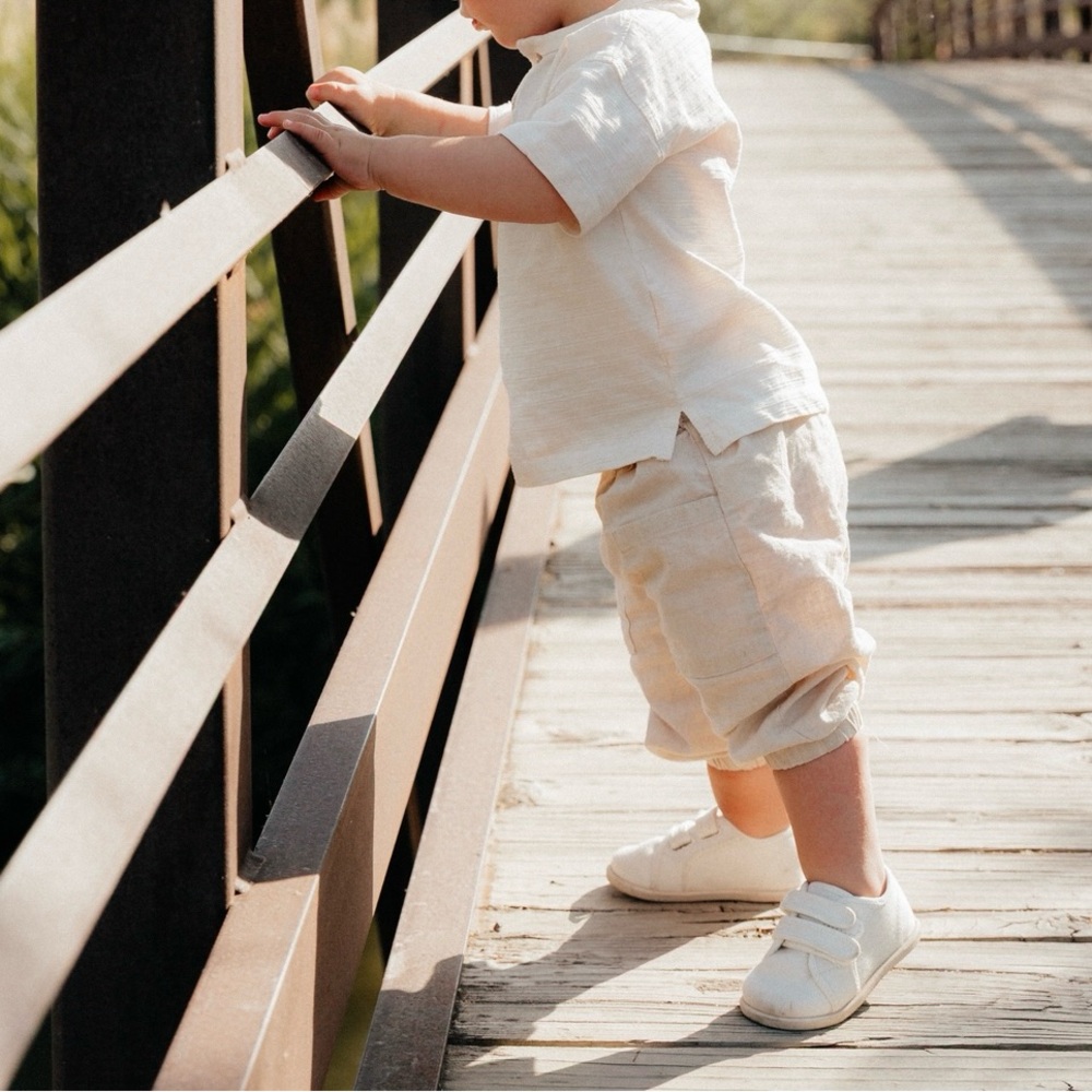Zara Cream Button-Up Baby Top